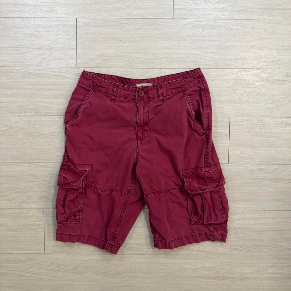 Y2K Red Urban Pipeline Cargo Pants Mens Size 30